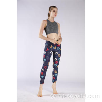 Nordamerikas elastiska leggings med tryck för kvinnor